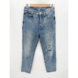 Old Navy Womens Extra HighRise Sky Hi Straight Jeans Size 4 Denim Cotton